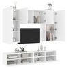 vidaXL 5 Piece TV Wall Units White Engineered Wood