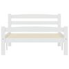 vidaXL Bed Frame without Mattress White Solid Pinewood 100x200 cm