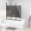 vidaXL Foldable Shower Enclosure 3 Panels 130x130 cm ESG Black