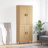 vidaXL Highboard Sonoma Oak 69.5x34x180 cm Engineered Wood