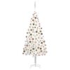 vidaXL Artificial Pre-lit Christmas Tree with Ball Set White 210 cm