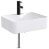vidaXL Bathroom Sink with Faucet and Drain Matte Black