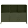 vidaXL Sideboard Olive Green 100.5x39x72 cm Steel