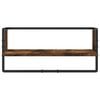 vidaXL 6 Piece Wall Shelf Set with Bars Smoked Oak Engineered Wood
