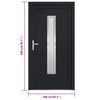 vidaXL Front Door Anthracite 108x200 cm PVC