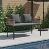 vidaXL Outdoor Bench Grey and Dark Grey 117 x 54 x 74.5 cm Poly Rattan
