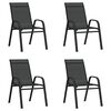vidaXL 5 Piece Garden Dining Set Black
