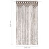 vidaXL Macrame Curtain Taupe 140x240 cm Cotton