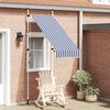 vidaXL Manual Retractable Awning 100 cm Blue and White Stripes