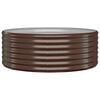 vidaXL Garden Raised Bed Galvanised Steel 100x100x36 cm Brown