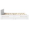 vidaXL Bed Frame with Headboard without Mattress White 180x200 cm Super King