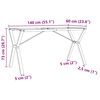 vidaXL Dining Table Legs Y-Frame 140x60x73 cm Steel