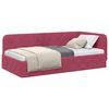 vidaXL Corner Bed Frame with Headboard Wine Red 90 x 200 cm Velvet