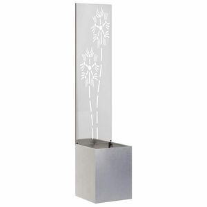 vidaXL Garden Privacy Screen Floral Sliver 32 x 150 cm Stainless steel