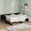 vidaXL Pull-out Day Bed without Mattress Black 2x(90x200) cm