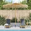 vidaXL Bamboo Garden Parasol with Banana Leaf Roof 210 cm