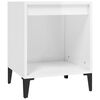 vidaXL Bedside Cabinet High Gloss White 40x35x50 cm