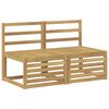 vidaXL 2 Piece Outdoor Middle Sofa Solid Acacia Wood White