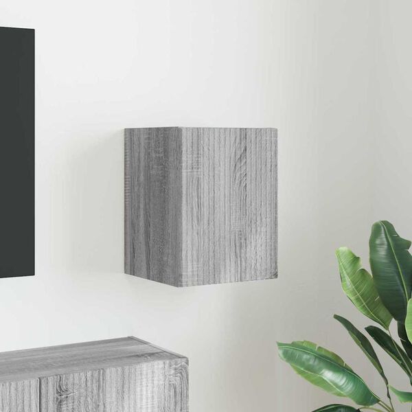 vidaXL TV Wall Cabinet Grey Sonoma 30 x 31 x 40 cm Engineered Wood