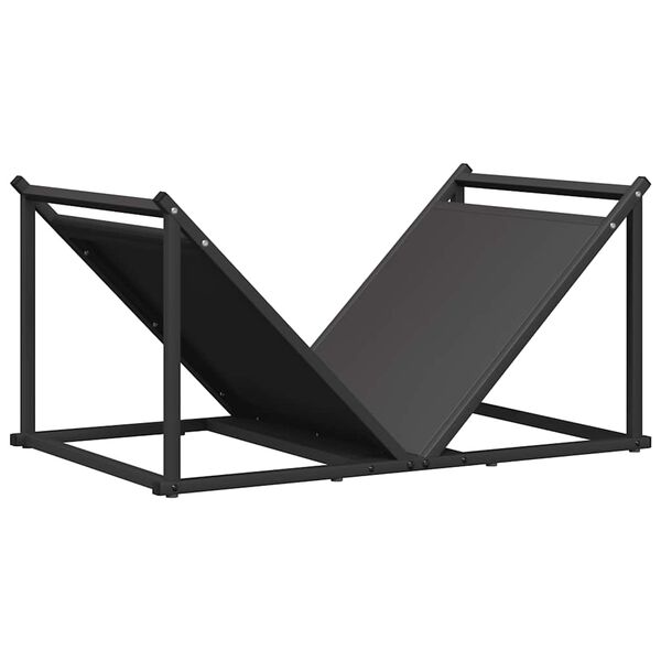 vidaXL Firewood Rack Black 70x43x34.5 cm Cold-rolled steel