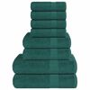 vidaXL 8 Piece Towel Set Green 360 gsm 100% Cotton