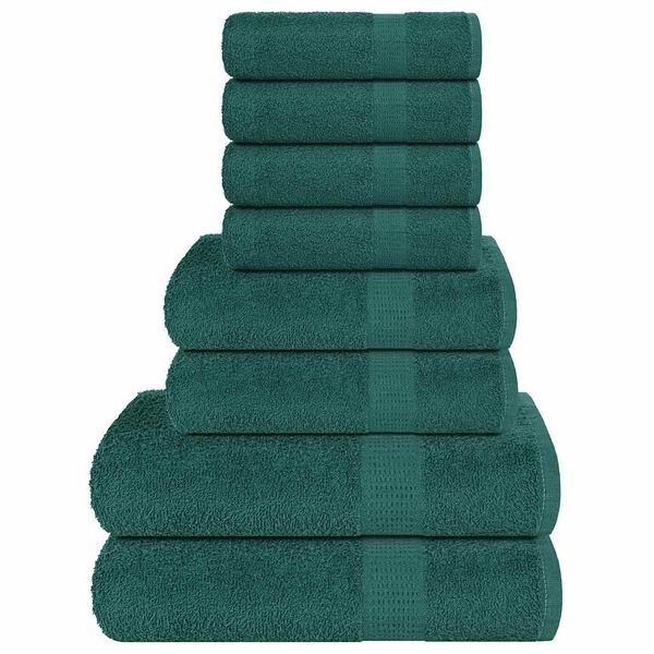 vidaXL 8 Piece Towel Set Green 360 gsm 100% Cotton