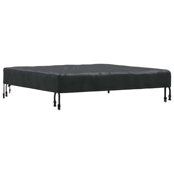vidaXL Table Cover Plain Black 102 x 102 x 15 cm Fabric
