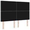 vidaXL LED Headboard with LED Strip Lights Dark Grey 160 cm Polyester