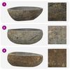vidaXL Riverstone basin Light Grey 52 x 40 x 15 cm River Stone