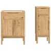 vidaXL Bathroom Furniture Set FLORO 2 pcs Wax Brown Solid Pine Wood