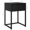 vidaXL Nightstand Black 38x35x54 cm Steel