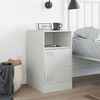 vidaXL Bedside Cabinet White 34.5x39x62 cm Steel