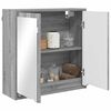 vidaXL Bathroom Mirror Cabinet with Shelf Grey Sonoma 60 x 20 x 60 cm