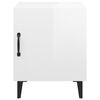 vidaXL Bedside Cabinet High Gloss White Engineered Wood