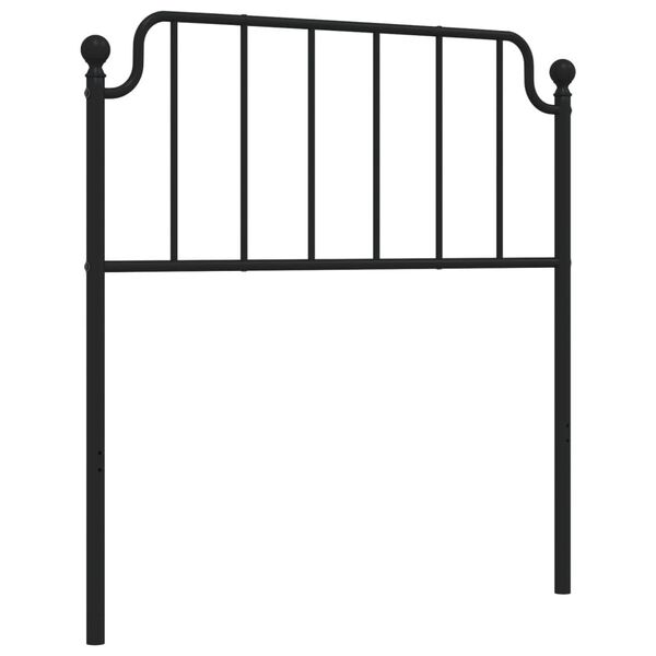 vidaXL Metal Headboard Black 90 cm