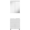 vidaXL Bathroom Furniture Set TULUM High Gloss White Engineered Wood