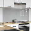vidaXL Kitchen Backsplash 2 pcs Light Grey 70 x 60 cm Tempered Glass