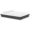 vidaXL Bed Frame without Mattress Grey Solid Wood Double