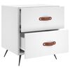 vidaXL Bedside Cabinet White 40x35x47.5 cm Engineered Wood