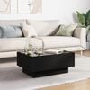 vidaXL Coffee Table with LED Black 70x50x30 cm Engineered Wood