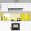 vidaXL Kitchen Backsplash 2 pcs Yellow 110 x 50 cm Tempered Glass