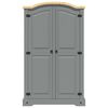 vidaXL Wardrobe Mexican Pine Corona Range 2 Doors Grey
