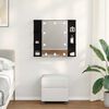 vidaXL Mirror Cabinet Black Oak 70 x 16.5 x 60 cm Engineered Wood
