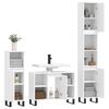 vidaXL 3 Piece Bathroom Furniture Set White Engineered Wood