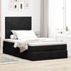 vidaXL Ottoman Bed with Mattresses Black 120x200cm Velvet