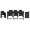 vidaXL Garden Dining Set 9 pcs Black Poly Rattan