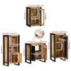 vidaXL Bathroom Furniture Set with Shelf 4 pcs Brown Soild Mango Wood