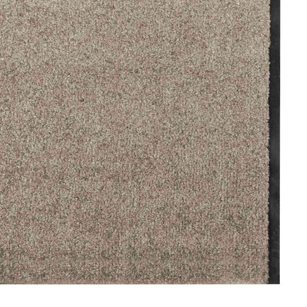 vidaXL Doormat Beige and Black 120 x 400 cm Polypropylene and vinyl