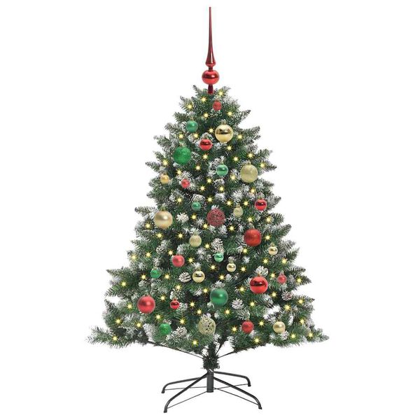 vidaXL Artificial Christmas Tree with 150 LEDs with Stand Green 120 cm