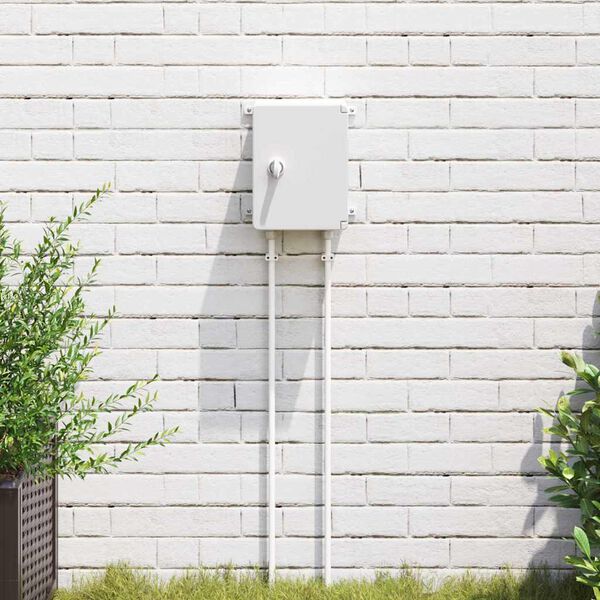 vidaXL Control Cabinet Grey 18 x 13 x 24 cm ABS Plastic